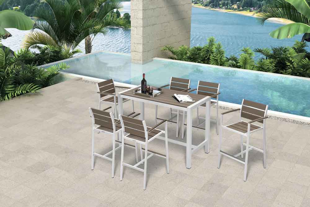 Patio High Top Bar Furniture Bar Height Patio Table And Chairs - Venice