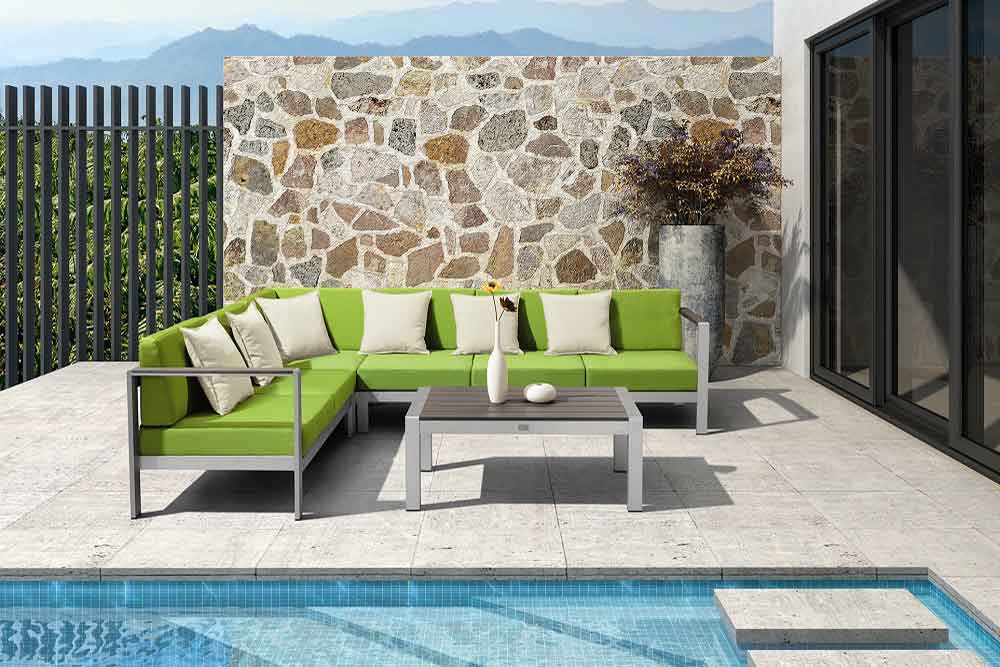 Best outdoor Furniture L shaped couch For Backyard - Ashley
