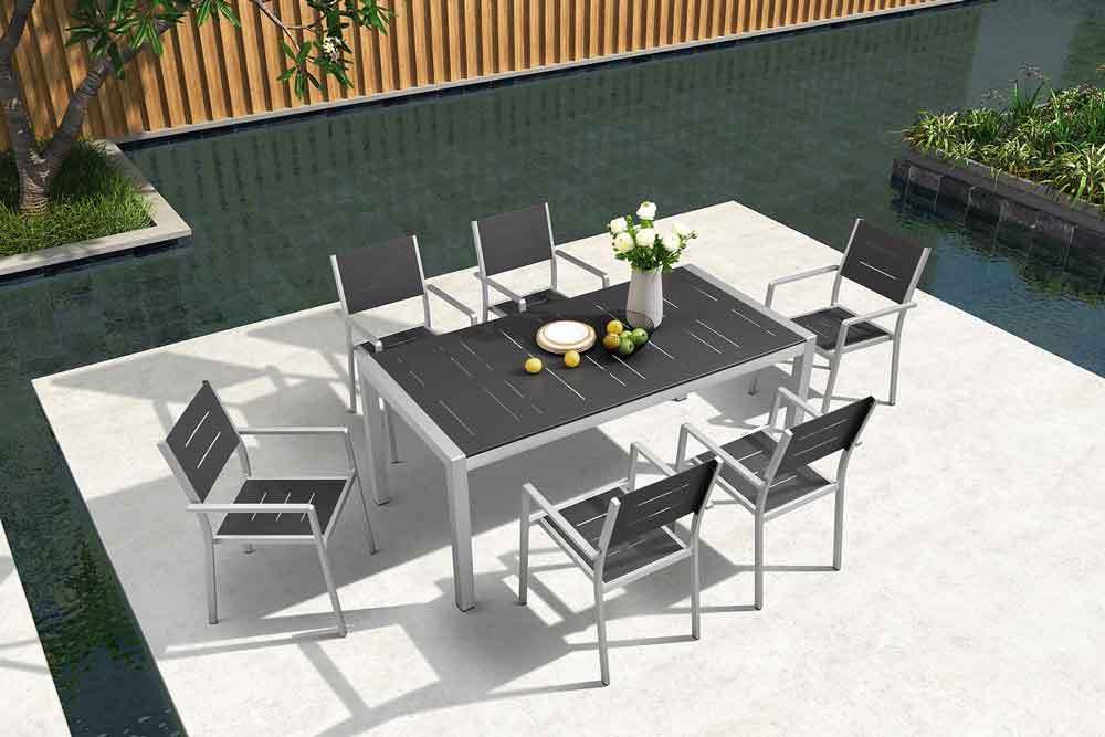 Dining Outdoor Furniture 7 Piece Patio Sets - Camila